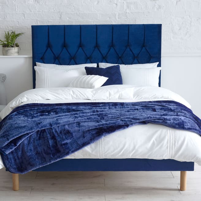 Catherine Lansfield Boutique Collection Velvet Bed Frame - Single (3') - Navy