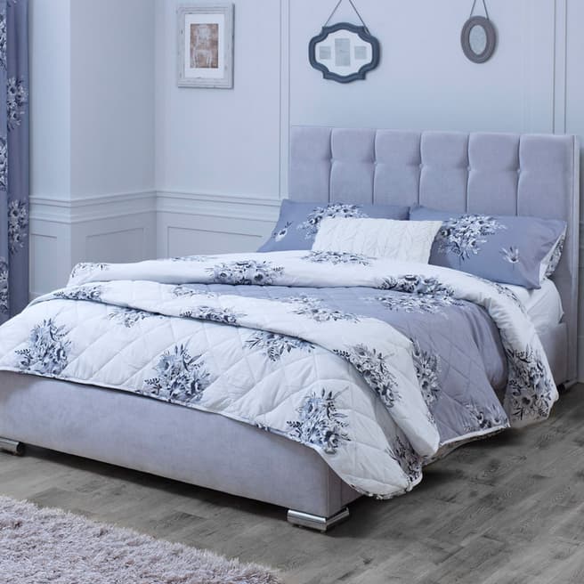 Catherine Lansfield Canterbury Bed Frame - Single 3ft - Silver