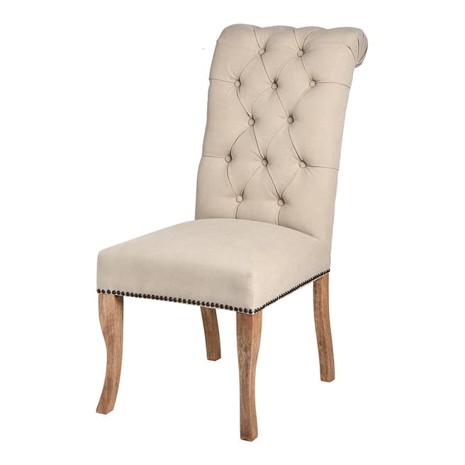 Hill Interiors Roll Top Dining Chair With Ring Pull