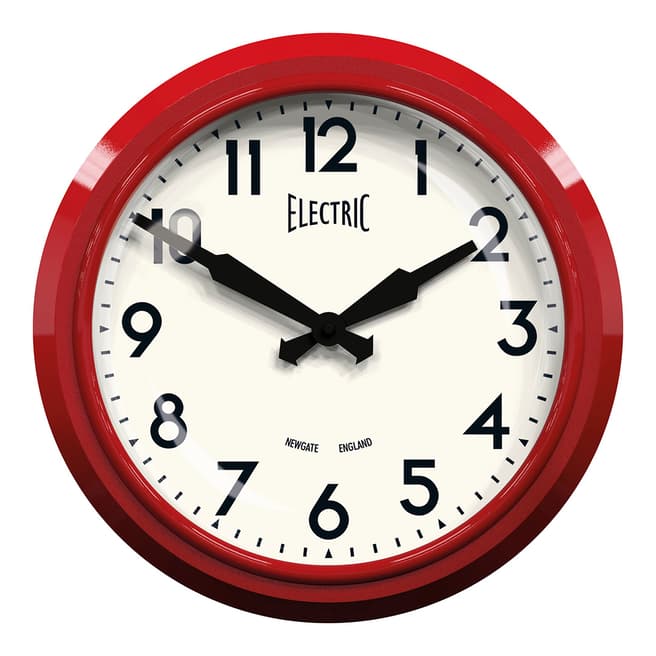Newgate Clocks Electric Wall Clock in Red