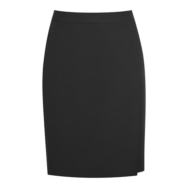 Reiss Black Huxley Wrap Skirt