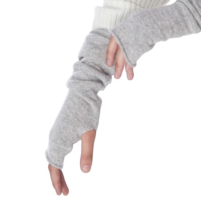 N°· Eleven Grey Cashmere Fingerless Gloves