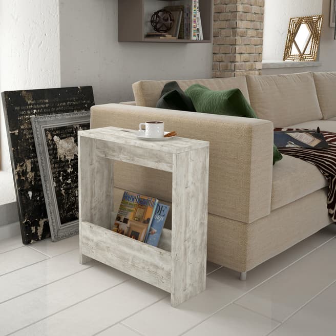Decortie Simpi Side Table, Ancient White
