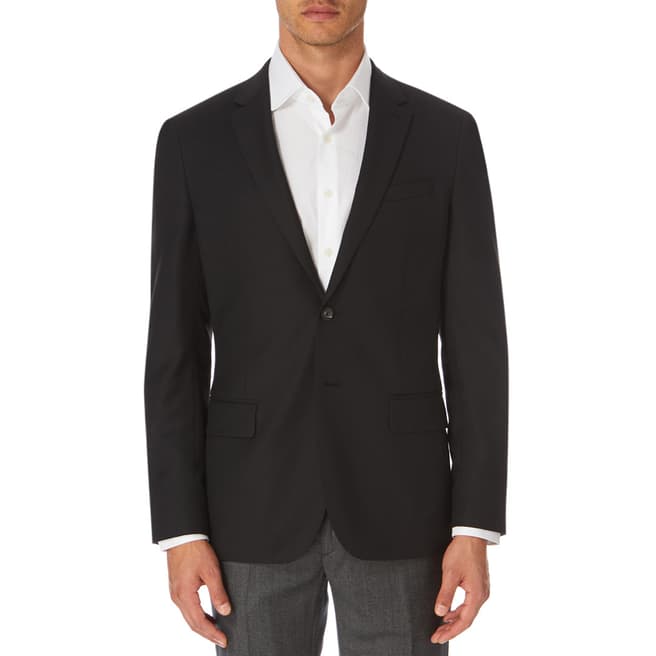 Reiss Black Bravo Textured Suit Jacket