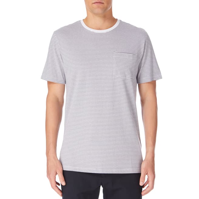 Reiss Grey Cotton Braga T-Shirt