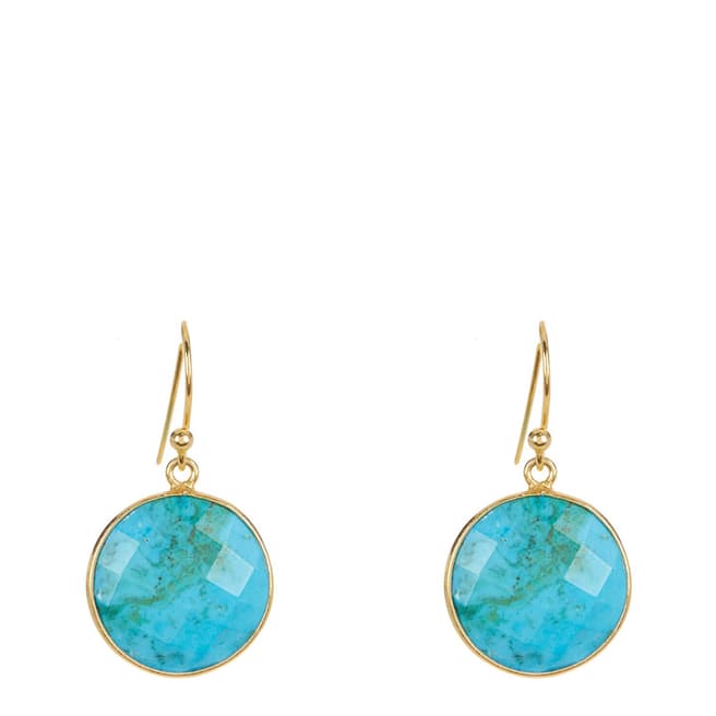 Liv Oliver Turquoise Disc Earrings