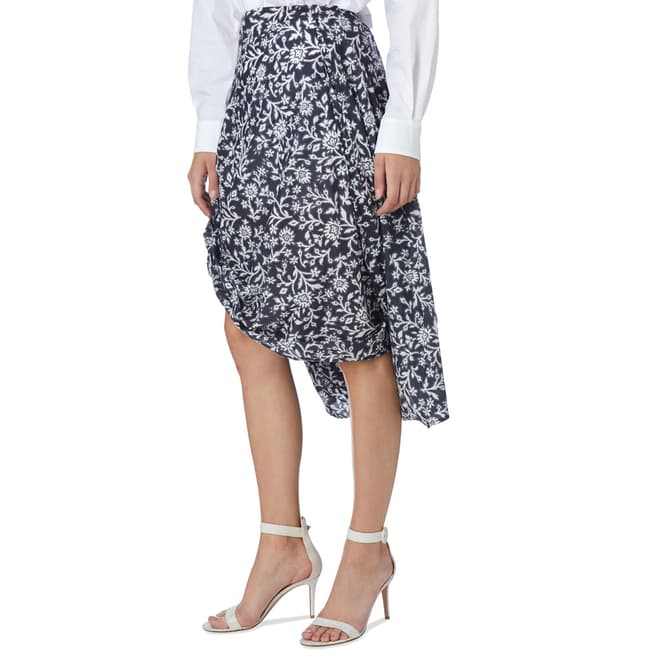 Vivienne Westwood Navy Bandana Flower Eight Skirt