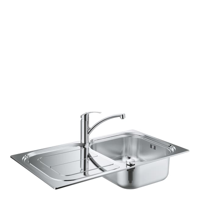 GROHE Eurosmart Stainless Steel K300 Sink & Single Lever Sink Mixer Bundle