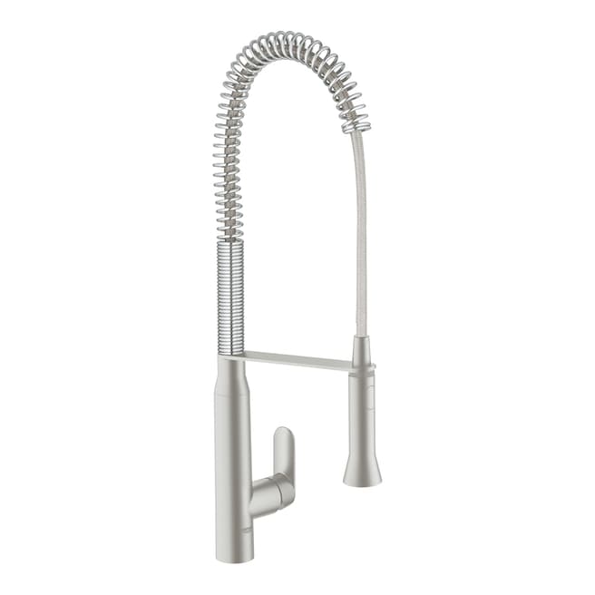 GROHE Super Steel Kitchen Sink Mixer with Professional Spray