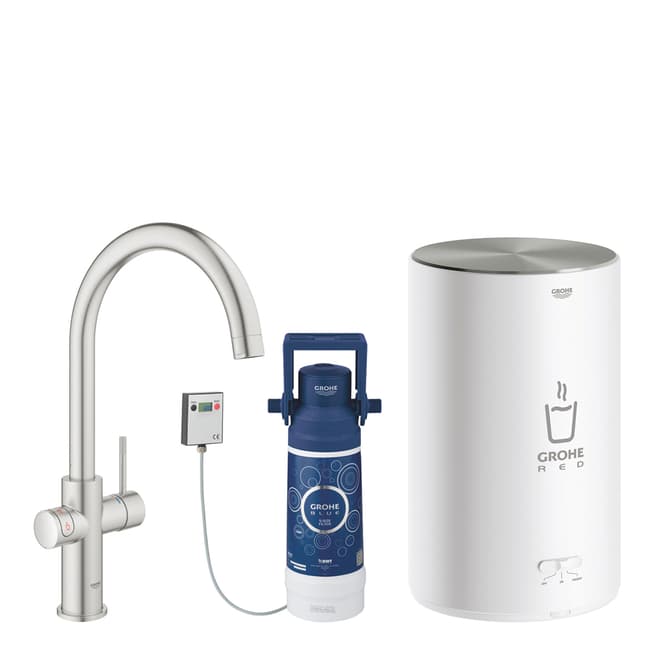 GROHE Red Duo Super Steel Kettle Tap & M Size Boiler