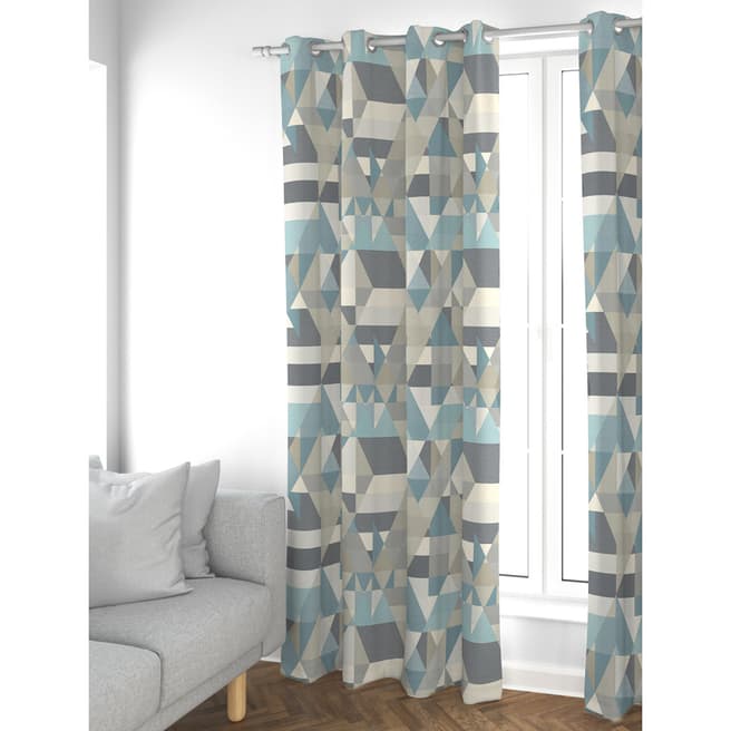 Scion Blue/Grey Axis Curtains 168x137cm