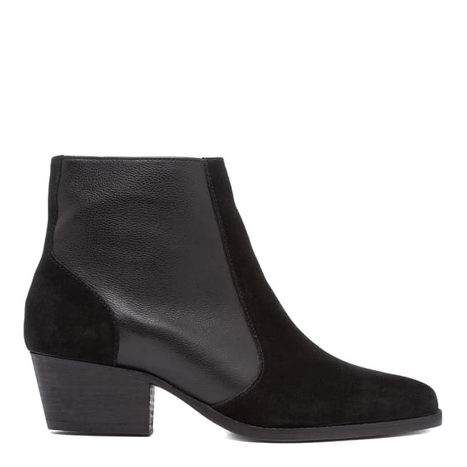 H by Hudson Black Hedemann Suede Ankle Boot