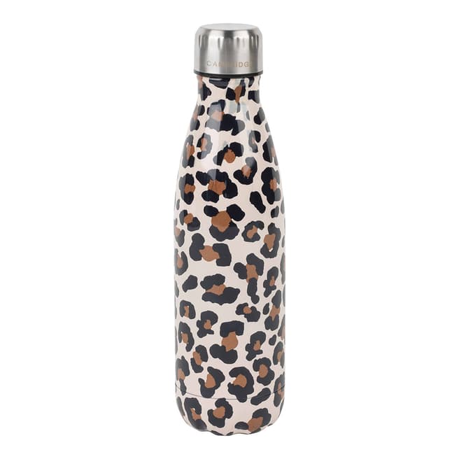 Cambridge Watercolour Leopard Stainless Steel Flask, 500ml
