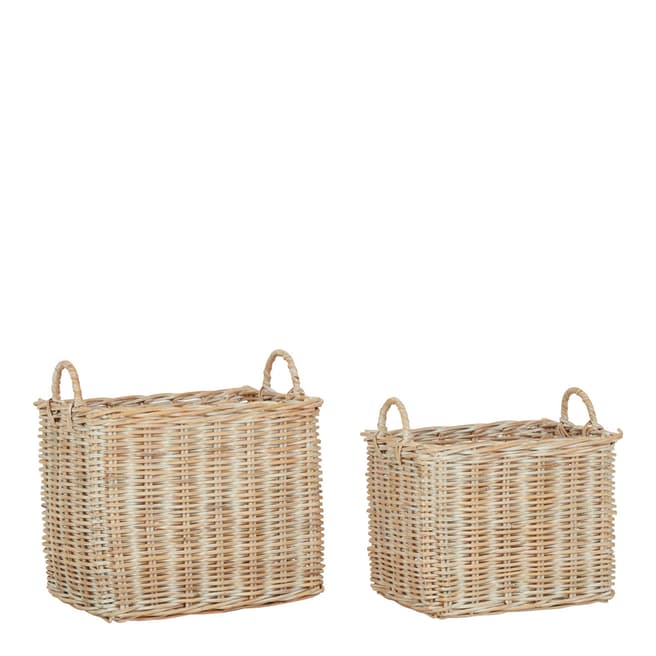 Fifty Five South Argento Rattan Storage Baskets