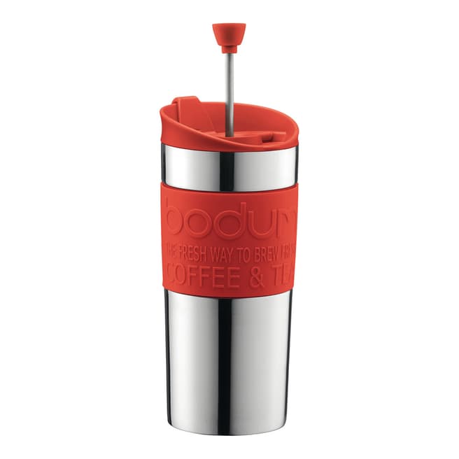 Bodum Red Stainless Steel Coffee Maker with Extra Lid, 350ml