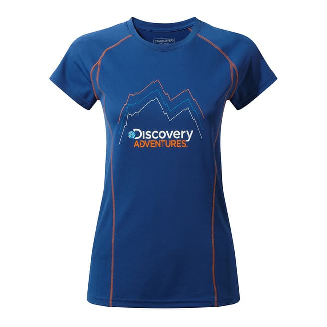 Craghoppers Blue Discovery Adventures Short Sleeved T-Shirt