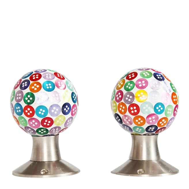 Bombay Duck Pair of Spotty Buttons Turning Knobs