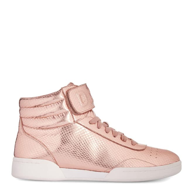 DKNY Rose Gold Wesli Hi Top Sneaker