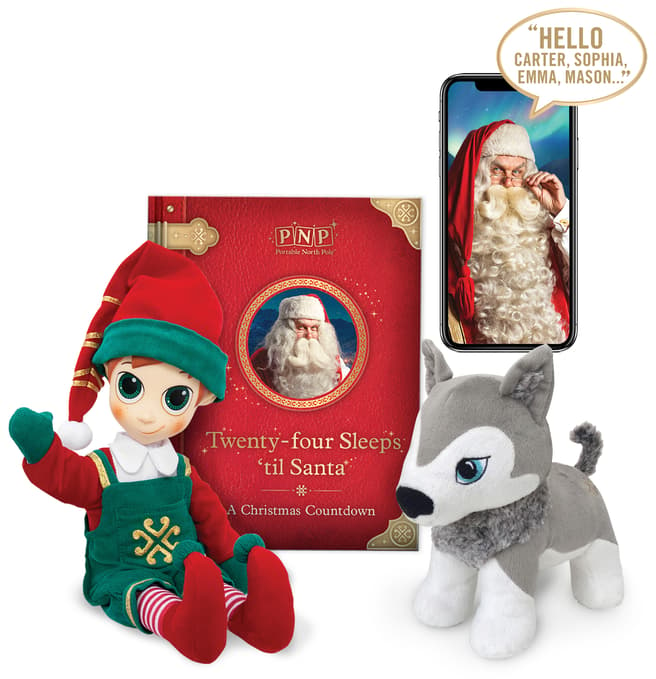 Portable North Pole Boy's Christmas Hamper with Personalised Santa Video