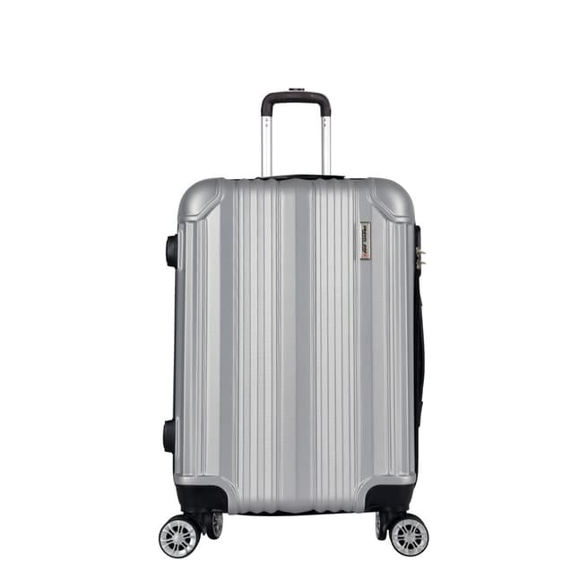 Travel One Silver 8 Wheel Cabin Suitcase