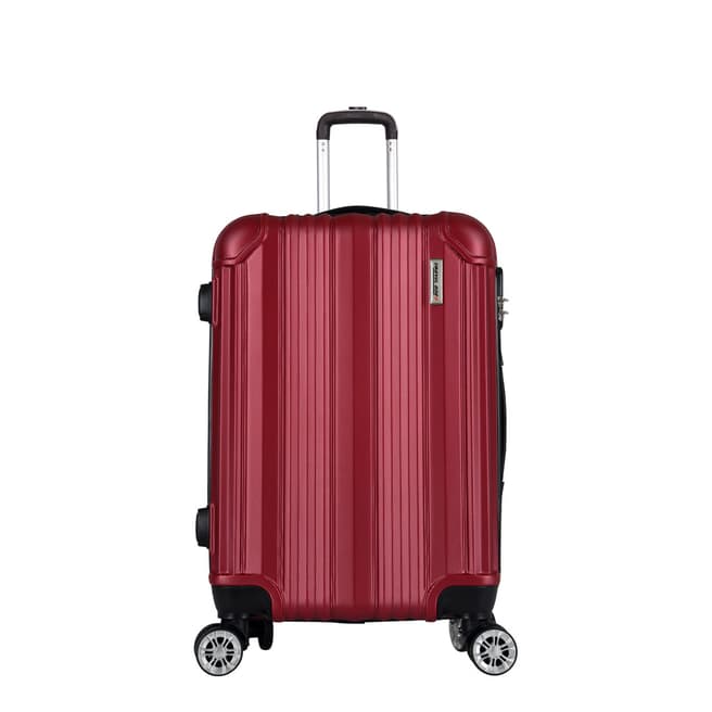 Travel One Burgundy 8 Wheel Cabin Suitcase