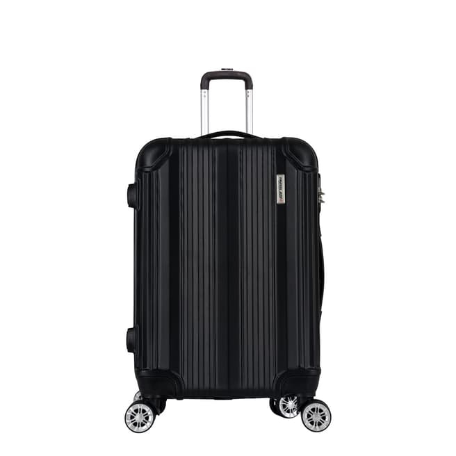 Travel One Black 8 Wheel Cabin Suitcase