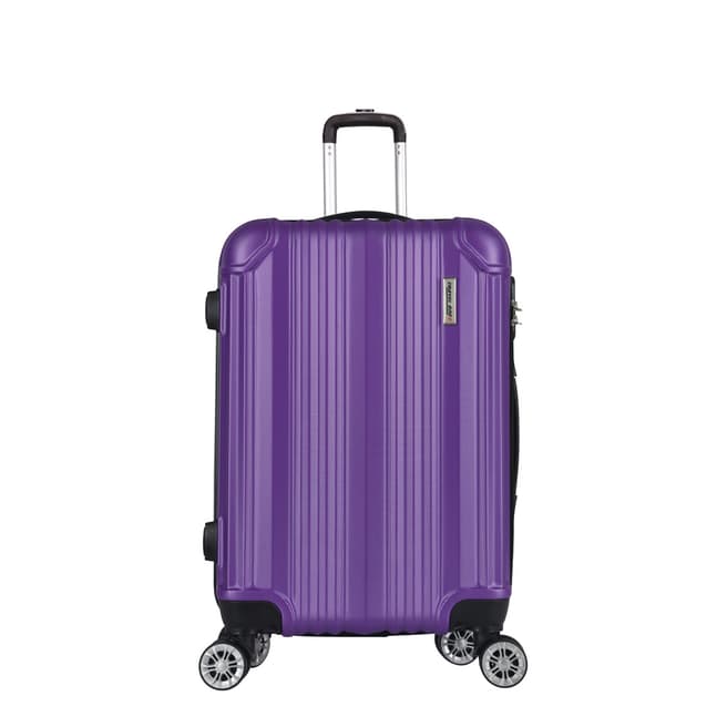 Travel One Purple 8 Wheel Cabin Suitcase