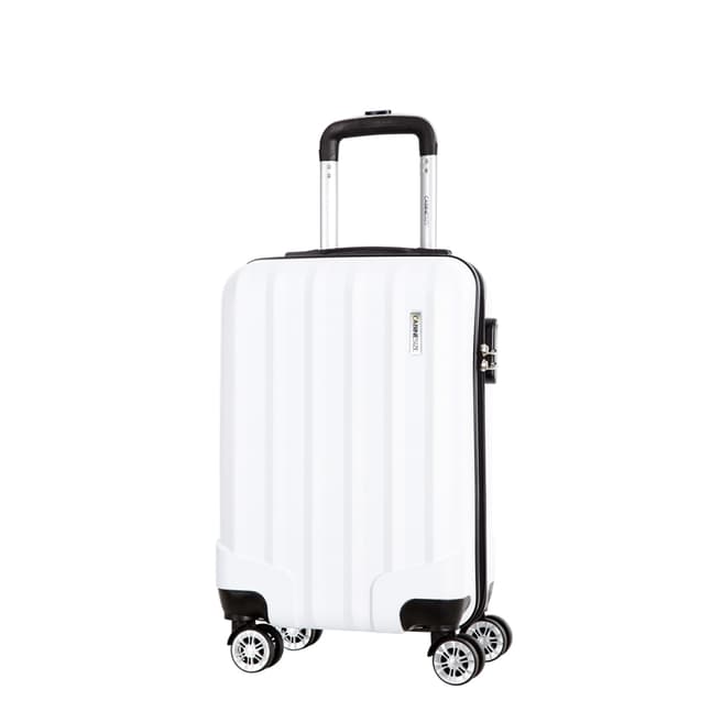 Cabine Size White 8 Wheel Lake Suitcase 52cm