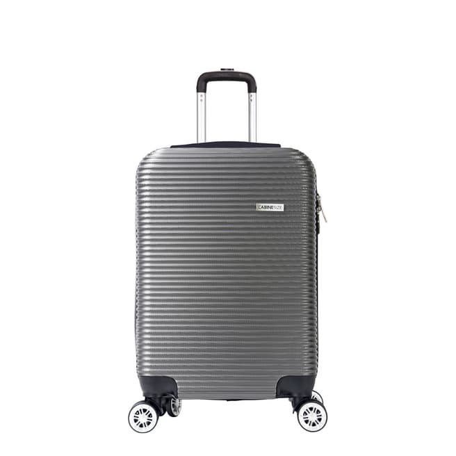 Cabine Size Grey 8 Wheel Levin Suitcase 52cm