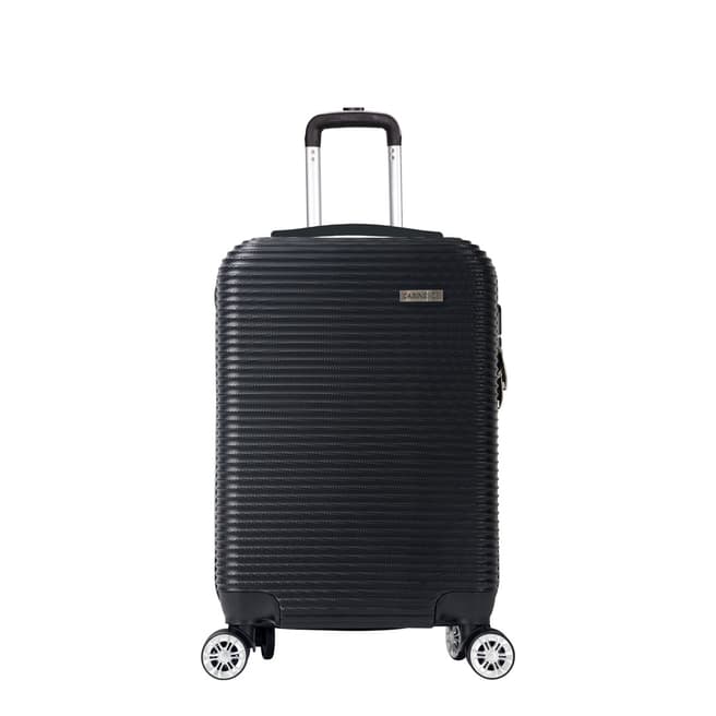 Cabine Size Black 8 Wheel Levin Suitcase 52cm
