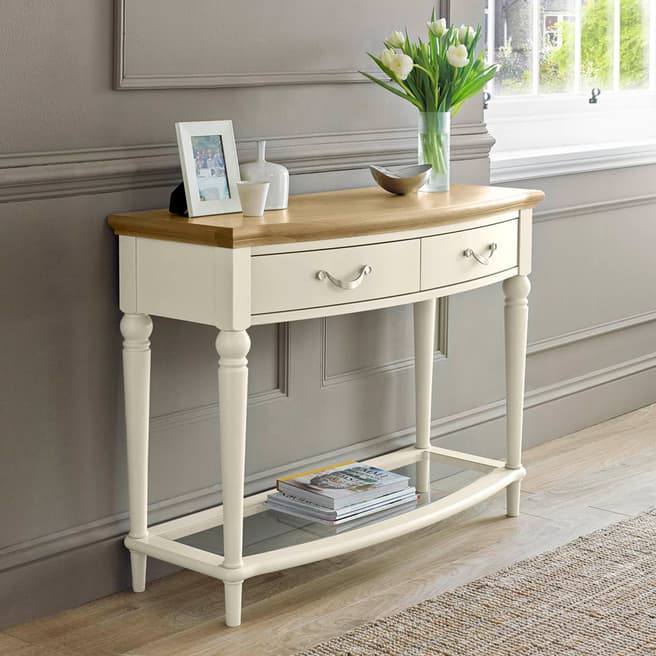 Bentley Designs Montreux Console Table With Drawers - Oak & Antique White