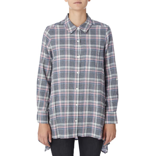DKNY Grey/Multi Long Sleeve Trapeze Shirt 