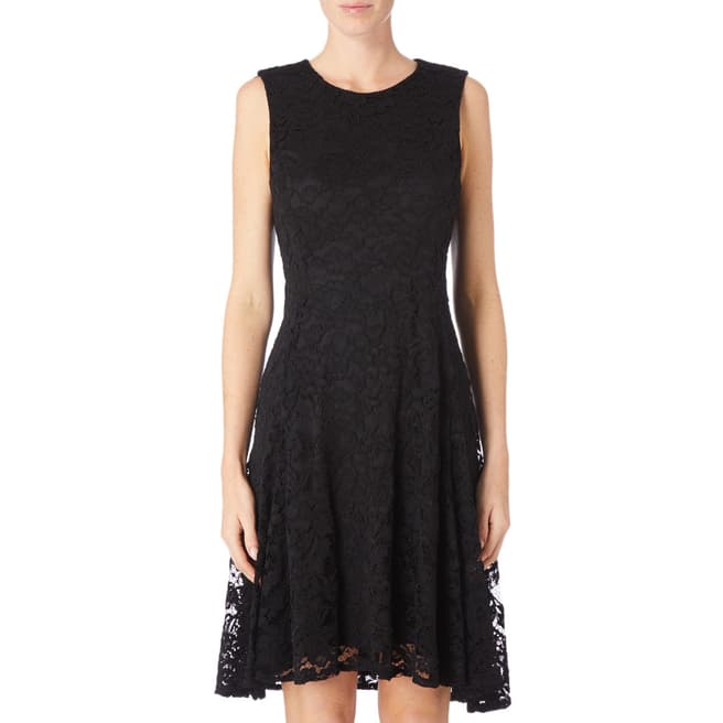 DKNY Black Slim Fit Lace Dress