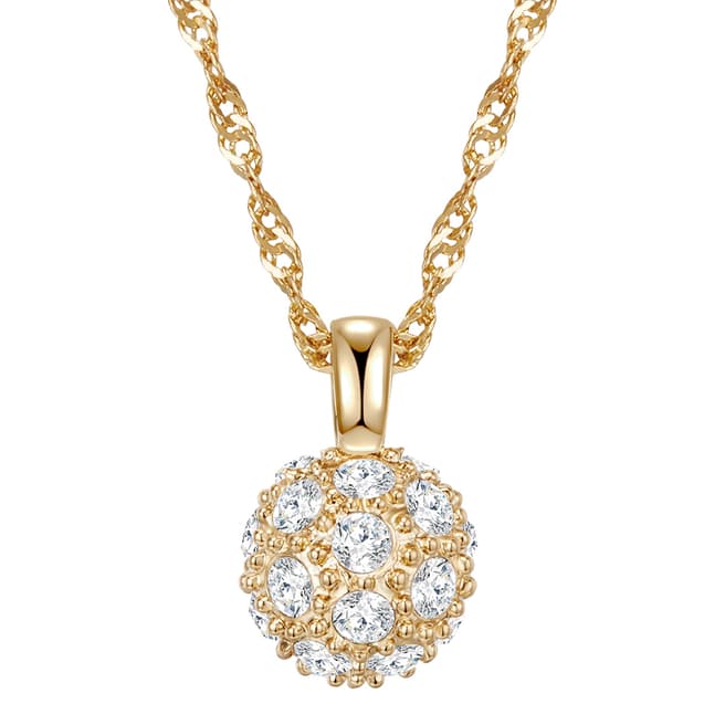 Saint Francis Crystals Gold Crystal Necklace
