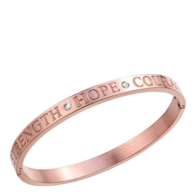 Chloe Collection by Liv Oliver Rose Gold Inspirational Bangle