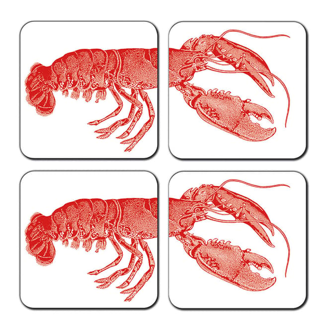 Thornback & Peel Set of 4 Lobster Coasters