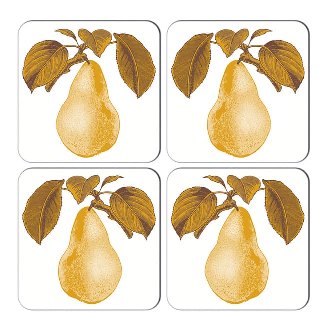 Thornback & Peel Set of 4 Pear Coasters