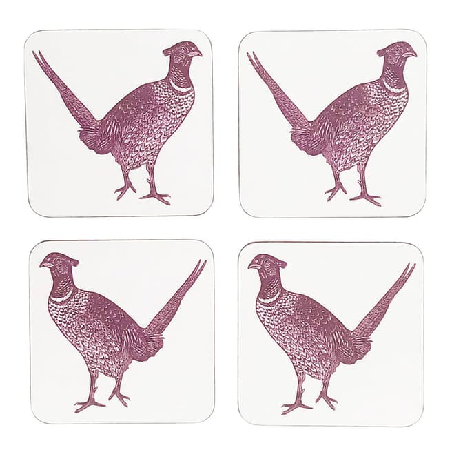 Thornback & Peel Set of 4 Pheasant & Vine Coasters