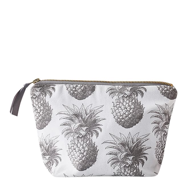 Thornback & Peel Grey Pineapple Small Cosmetic Bag