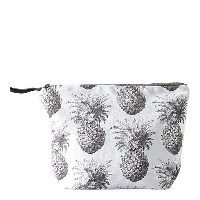 Thornback & Peel Grey Pineapple Large Cosmetic Bag