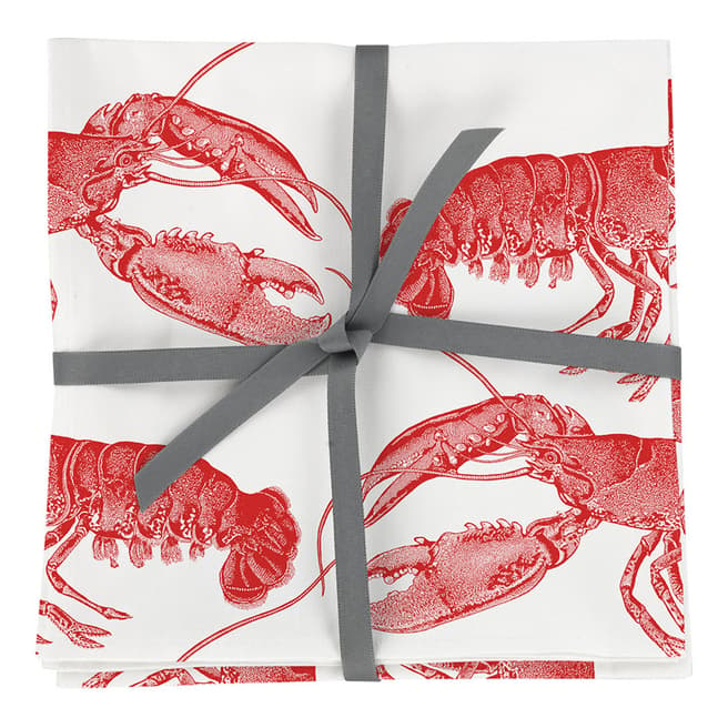 Thornback & Peel Set of 4 Lobster Napkins