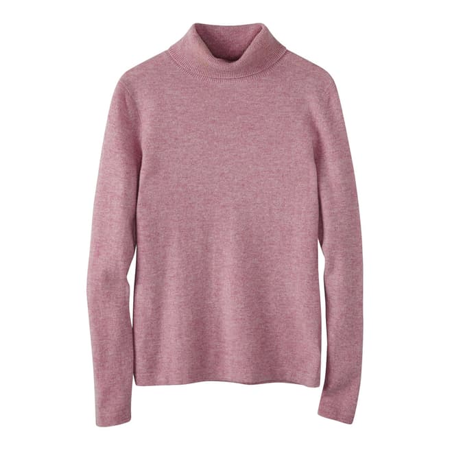 Pure Collection Pink Roll Neck Cashmere Jumper