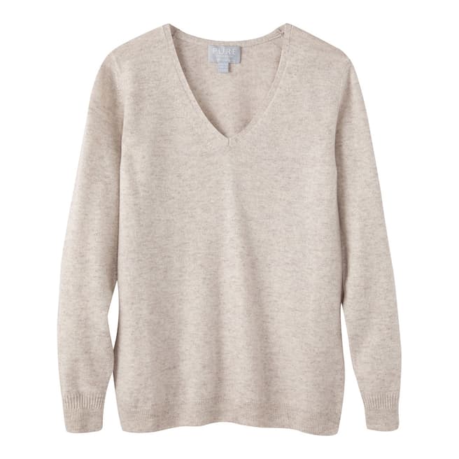 Pure Collection Marble V Neck Cashmere Jumper