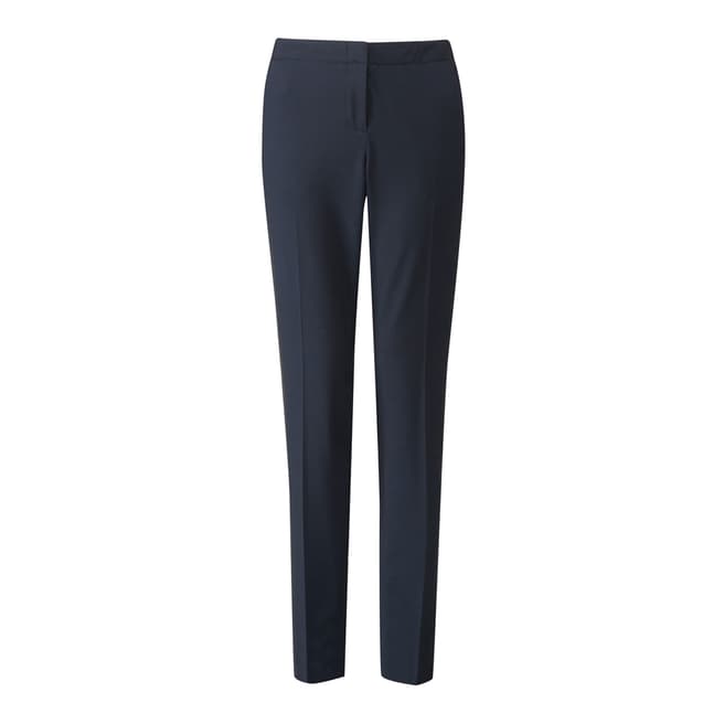 Pure Collection Navy Tailored Slim Trousers