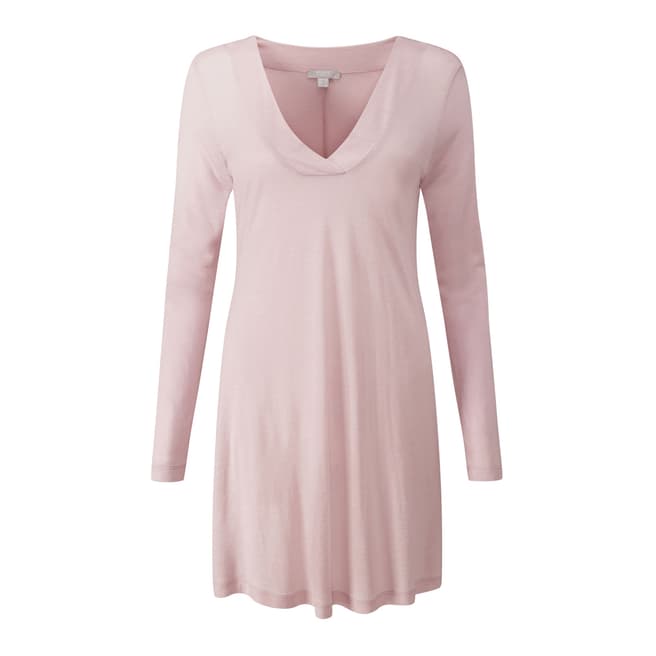Pure Collection Soft Pink Wool Blend Jersey Top