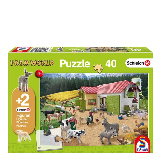 Coiledspring Games Schleich A Day at the Farm Puzzle with two figures (40pc)