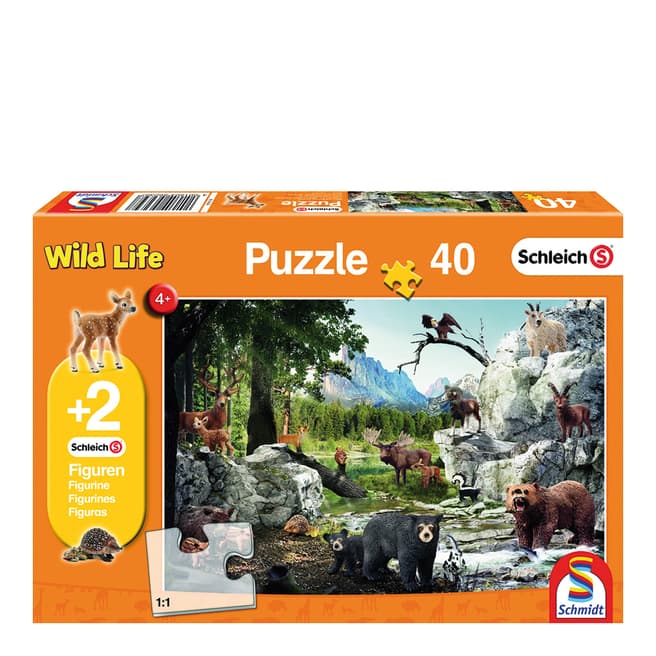 Coiledspring Games Schleich The Animals of the Forest Puzzle with two figures (40pc)