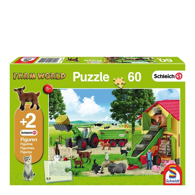 Coiledspring Games Schleich Hay Harvest on the Farm Puzzle with two figures (60pc)