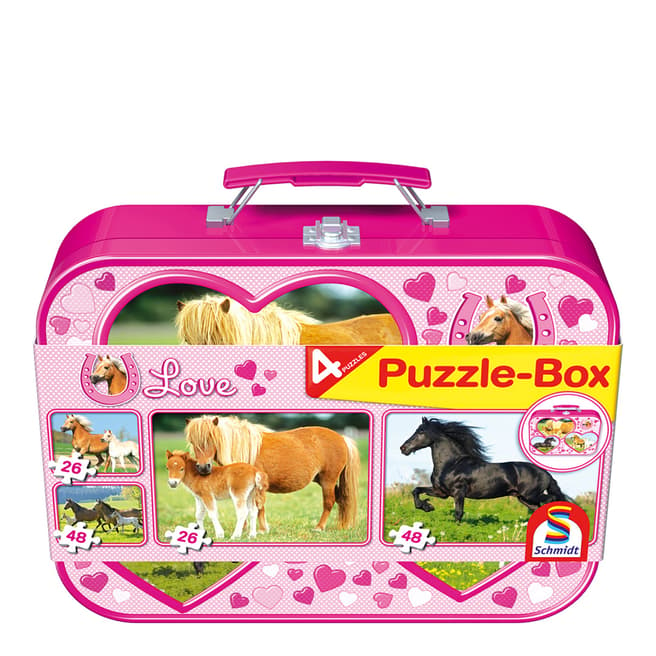 Coiledspring Games I Love Horses Four Puzzle Box