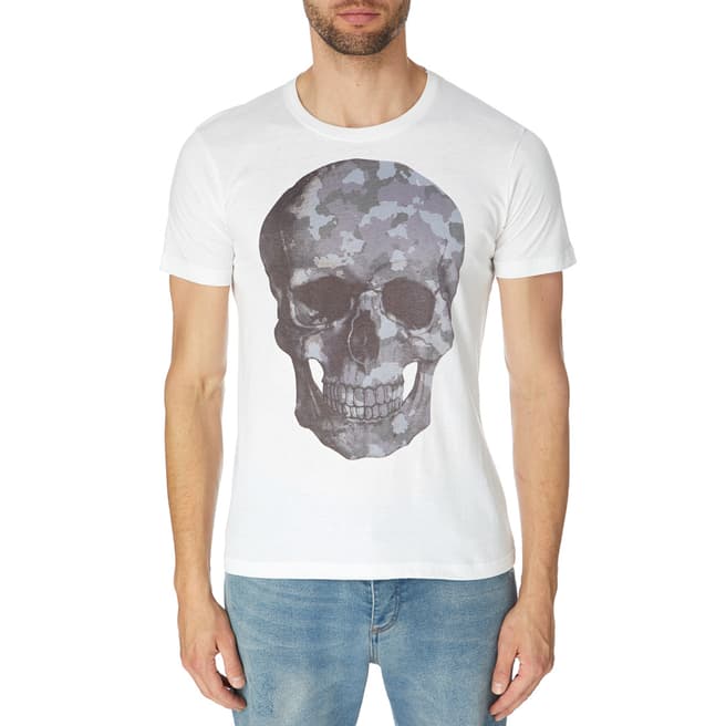 Bolongaro Trevor White Camo Skull T-Shirt
